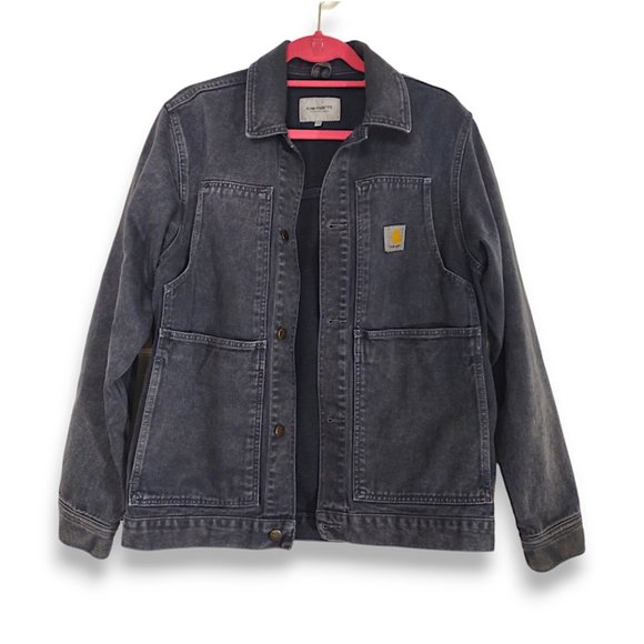 Carhartt WIP double front washed distressed oversized jean jacket Size XS unisex - Picture 7 of 11